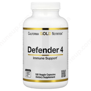 California Gold Nutrition, Defender 4, вітамін C, вітамін D, цинк і селен, 180 вегетаріанських капсул 1213 фото